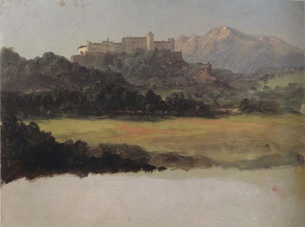 Frederic E.Church Salzburg,Austria,View of the Castle Sweden oil painting art